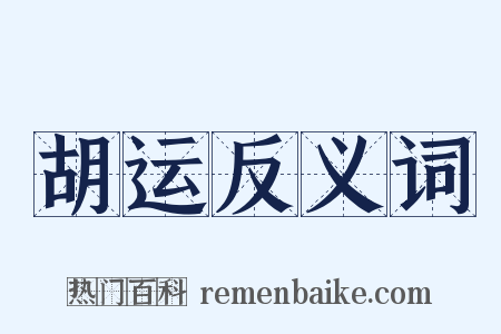 胡运反义词是什么意思的图片